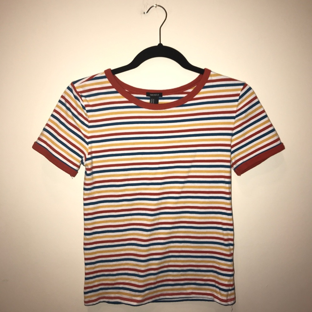 Forever 21 Multi-Stripe Ringer Tee - Picture 5 of 8